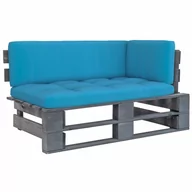 Meble ogrodowe - Ogrodowa sofa narożna z palet, szara, drewno sosnowe kod: V-3066557 - miniaturka - grafika 1