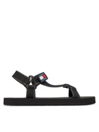 Sandały męskie - Tommy Jeans Sandały Tjm Casual Sandal EM0EM01563 Czarny - miniaturka - grafika 1