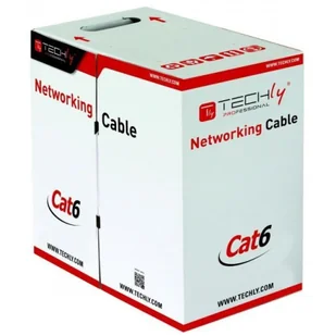 TECHLY KABEL SKRĘTKA CAT6 UTP LSZH DRUT MIEDŹ 305M - Pozostałe akcesoria sieciowe - miniaturka - grafika 1