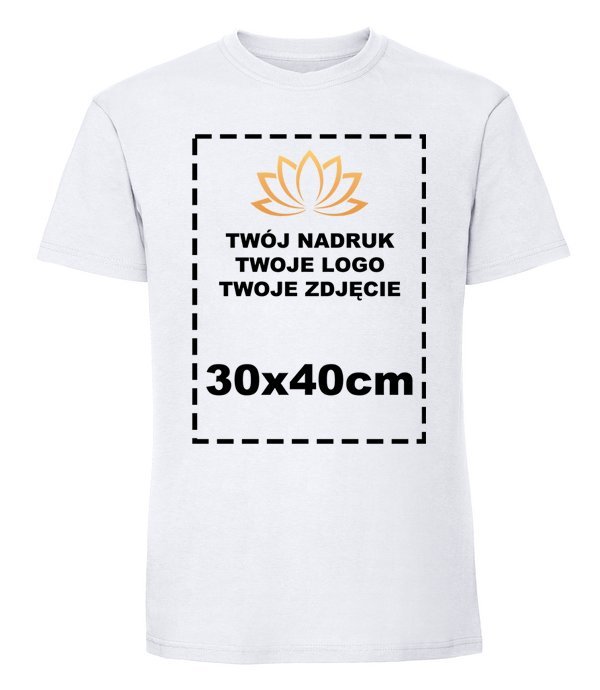 Koszulka Bawełniana Męska Z Twoim Nadrukiem 30x40cm Olive XL