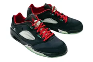 Sneakersy damskie - Buty damskie sportowe Air Jordan 5 Retro skórzane czarne sneakersy r. 36 - miniaturka - grafika 1