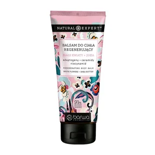 Barwa, Natural Expert, regenerujący balsam do ciała Białe kwiaty + shea, 200ml - Balsamy i kremy do ciała - miniaturka - grafika 1