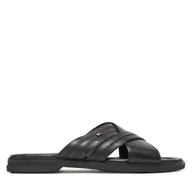 Klapki i japonki męskie - Klapki Tommy Hilfiger Premium Hilfiger Cc Lth Sandal FM0FM05504 Czarny - miniaturka - grafika 1