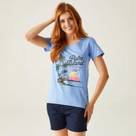 Koszulki i topy damskie - Regatta Damska koszulka Filandra VIII Niebieski, Cotton, Rozmiar: 52 - miniaturka - grafika 1
