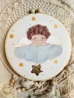 Ikony i obrazy sakralne - obrazek z Aniołem Stróżem na pamiątkę Chrztu Św. - miniaturka - grafika 1