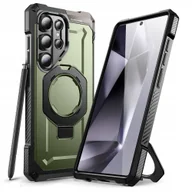 Etui i futerały do telefonów - Supcase Etui pancerne UB Grip Mag do MagSafe do Galaxy S25 Ultra, czarno-zielone - miniaturka - grafika 1