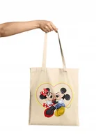 Torebki damskie - TORBA SHOPPER MATERIAŁOWA NA RAMIĘ PREZENT MYSZKA MINNIE MICKEY RÓŻNE WZORY - miniaturka - grafika 1