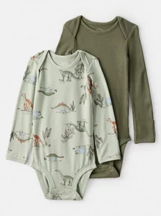 carter's Body (2 szt.) w kolorze khaki - Body dla niemowląt - miniaturka - grafika 1