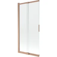 Parawany nawannowe - Mexen Fox parawan nawannowy 2-skrzydłowy przesuwny 85 x 150 cm, transparent, miedź szczotkowana - 891-085-002-65-00 - miniaturka - grafika 1