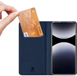 Dux Ducis Etui z klapką Skin Pro do Xiaomi Redmi Note 14 Pro 4G, granatowe - Etui i futerały do telefonów - miniaturka - grafika 1