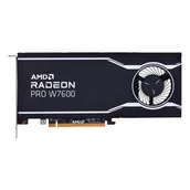 Karty graficzne - Karta graficzna AMD Radeon Pro W7600 8GB GDDR6, 4x DisplayPort 2.1, 130W, PCI Gen4 x8 - miniaturka - grafika 1