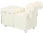 Meble kosmetyczne - Podnóżek kosmetyczny wolnostojący do pedicure pufa do salony kosmetycznego - miniaturka - grafika 1