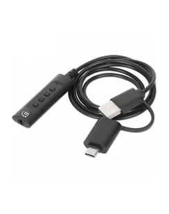 Manhattan USB-C/A Audio Stereo 3.5mm TRRS 1m - Karty dźwiękowe - miniaturka - grafika 1