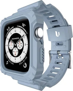 ETUI Z PASKIEM DO ZEGARKA APPLE WATCH 42mm SE/7/6/5/4/3/2/1 SZARY - Akcesoria do smartwatchy - miniaturka - grafika 1