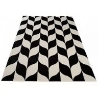 Dywany - Czarno biały dywan nowoczesny w jodełkę - Maero 7X - miniaturka - grafika 1