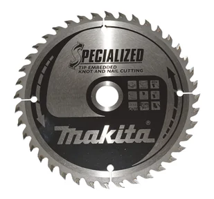 Makita B-33168 piła tarczowa do cięcia drewna z gwoździami i sękami 165x20 mm 40 zębów T.C.T. Specialized - Tarcze do pił - miniaturka - grafika 1