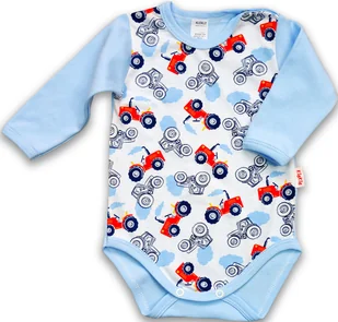 Body długi rękaw 100% Bawełna TRAKTORY r 74 KLEKLE - Body dla niemowląt - miniaturka - grafika 1