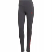 Legginsy - Legginsy damskie adidas Loungewear Essentials szaro-czerwone HD1770 S - miniaturka - grafika 1