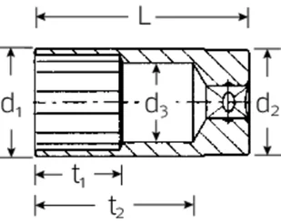 Nasadka 3/8" rozmiar 7/8", 12-kątna, długa STAHLWILLE - Klucze i nasadki - miniaturka - grafika 2