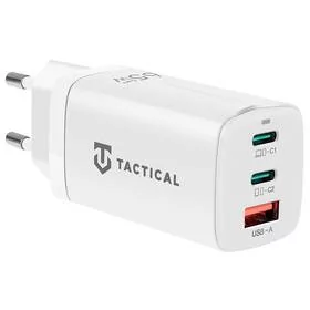 Tactical Ładowarka sieciowa FlashBang, 2x USB-C, 1x USB, GaN, 65 W Biała - Ładowarki do telefonów - miniaturka - grafika 1