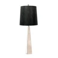 Lampy stojące - Lampa stołowa chrom z czarnym abażurem 80 cm Ascent E27 60W Elstead - miniaturka - grafika 1