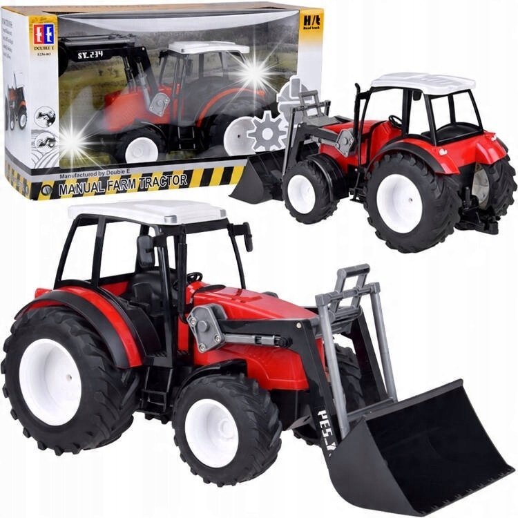 Duży Czerwony Traktor z Ruchomym Ramieniem i Wielkimi Kołami RC0666