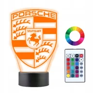 Lampy stojące - Lampka Nocna 3D Led LOGO PORSCHE AUTO - miniaturka - grafika 1