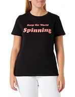 Koszulki i topy damskie - Q/S by s.Oliver T-shirt damski, krótki rękaw, czarny, XL - miniaturka - grafika 1