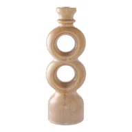 Świeczniki - Fernity Świecznik ceramiczny brązowy ósemka - miniaturka - grafika 1