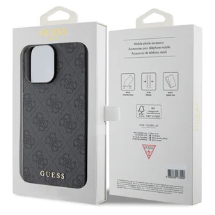 Guess GUHCP15XG4GFGR iPhone 15 Pro Max 6.7" szary/grey hard case 4G Metal Gold Logo - Etui i futerały do telefonów - miniaturka - grafika 11