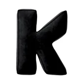 Dekoracje domu - Poduszka literka K, głęboka czerń, 35x40cm, Posh Velvet - miniaturka - grafika 1