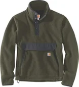 Bluzy męskie - Carhartt Polar Carhartt Fleece Pullover Basil Heather - miniaturka - grafika 1