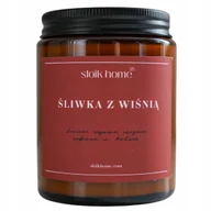 Świece - Świeca sojowa Śliwka z Wiśnią – zapachowa 150 ml Słoik Home - miniaturka - grafika 1