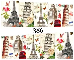 Naklejki wodne na paznokcie - nr 386 - Ozdoby do paznokci - miniaturka - grafika 1