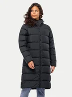 Kurtki damskie - Jack Wolfskin Kurtka puchowa Frozen Palace Coat 1204133 Czarny Regular Fit - miniaturka - grafika 1