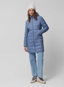 Kurtki damskie - Damski płaszcz puchowy pikowany Outhorn OTHAW23TDJAF287 - niebieski - miniaturka - grafika 1