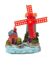 Dekoracje do akwarium - Ozdoba akwariowa Happet R153 dom młyn 8 cm - miniaturka - grafika 1