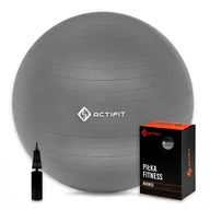 Piłki do ćwiczeń - ACTIFIT, Piłka gimnastyczna Bounce z pompką, 65cm, szara - miniaturka - grafika 1