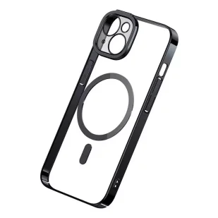 Zestaw ochronny Baseus Glitter przeźroczyste etui magnetyczne i szkło hartowane do iPhone 14 (czarny) - Etui i futerały do telefonów - miniaturka - grafika 2