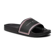 Klapki i japonki damskie - Klapki Tommy Hilfiger Essentials Pool Slide W FW0FW05933-BDS czarne - miniaturka - grafika 1