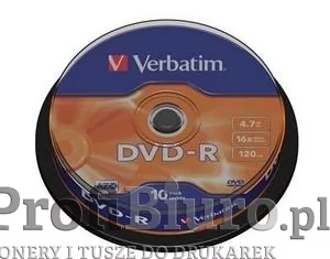 Płyty Verbatim DVD-R 4,7GB 16x - Cake Box - 10szt. - Matt Silver - Nośniki danych - miniaturka - grafika 1