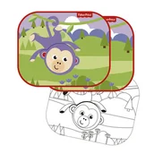 Akcesoria do fotelików - Fisher Price Arditex Arditex Osłonki samochodowe 2 szt + kolorowanki małpka 16_5168 - miniaturka - grafika 1