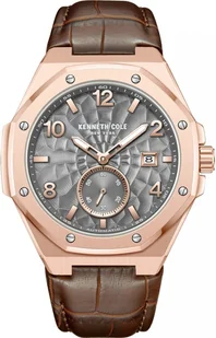 Zegarek Zegarek męski KENNETH COLE KCWGX0059002 brązowy klasyczny - Zegarki męskie - miniaturka - grafika 1