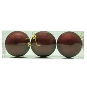 Bombki - Bombka plastikowa bordo 8 cm 3 sztuki - miniaturka - grafika 1