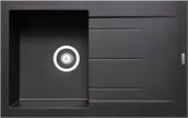 Zlewozmywaki - Pyramis Zlewozmywak granitowy Alazia 79x50 1B1D Czarny - miniaturka - grafika 1