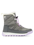Buty dla dziewczynek - Sorel Śniegowce Whitney™II Plus Lace Wp 2088591052 Szary - miniaturka - grafika 1