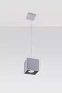 Lampy sufitowe - Sollux Lighting Lampa wisząca QUAD 1 szary - miniaturka - grafika 1