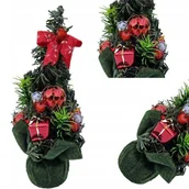 Choinki - Choinka świąteczna Ozdobna Czerwona 20cm - miniaturka - grafika 1