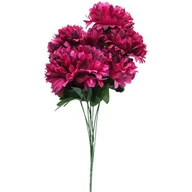 Sztuczne kwiaty - Bukiet 9 chryzantem z 3 paprotkami 58 cm - miniaturka - grafika 1