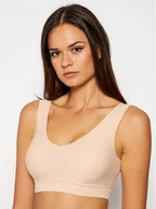 Biustonosze - Chantelle Biustonosz bezfiszbinowy Soft Stretch C16A10 Beżowy - miniaturka - grafika 1